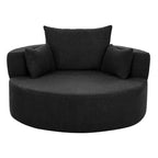 Merax 360 Swivel Oversized Round Accent Chair with Removable Pillows
