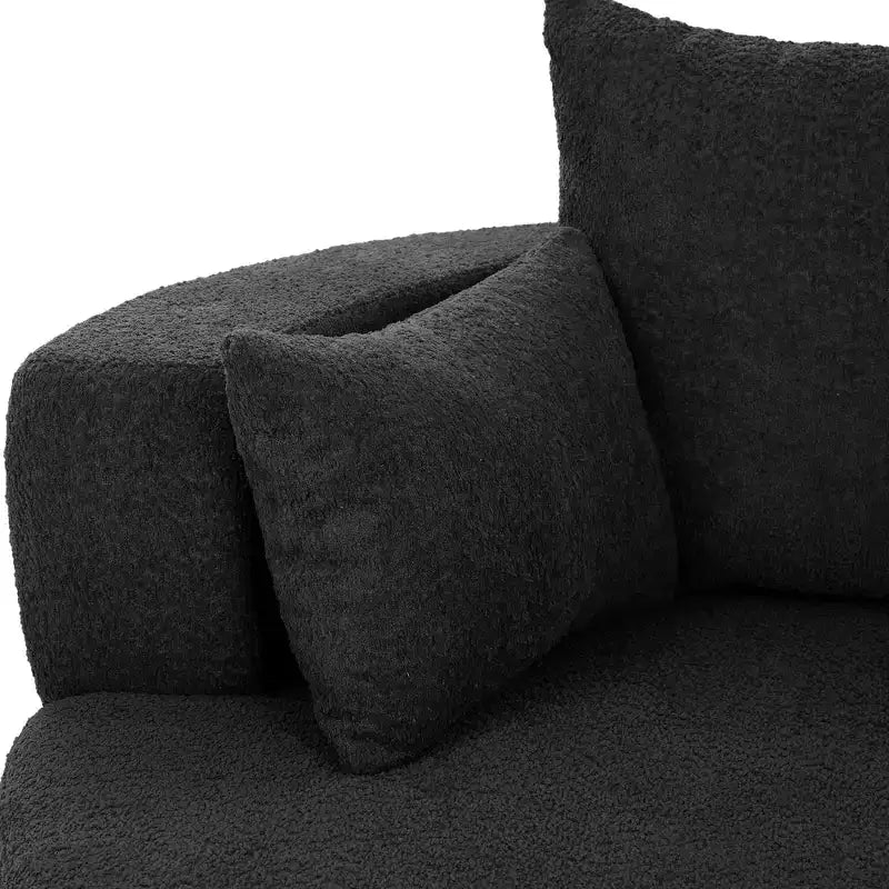 Merax 360 Swivel Oversized Round Accent Chair with Removable Pillows