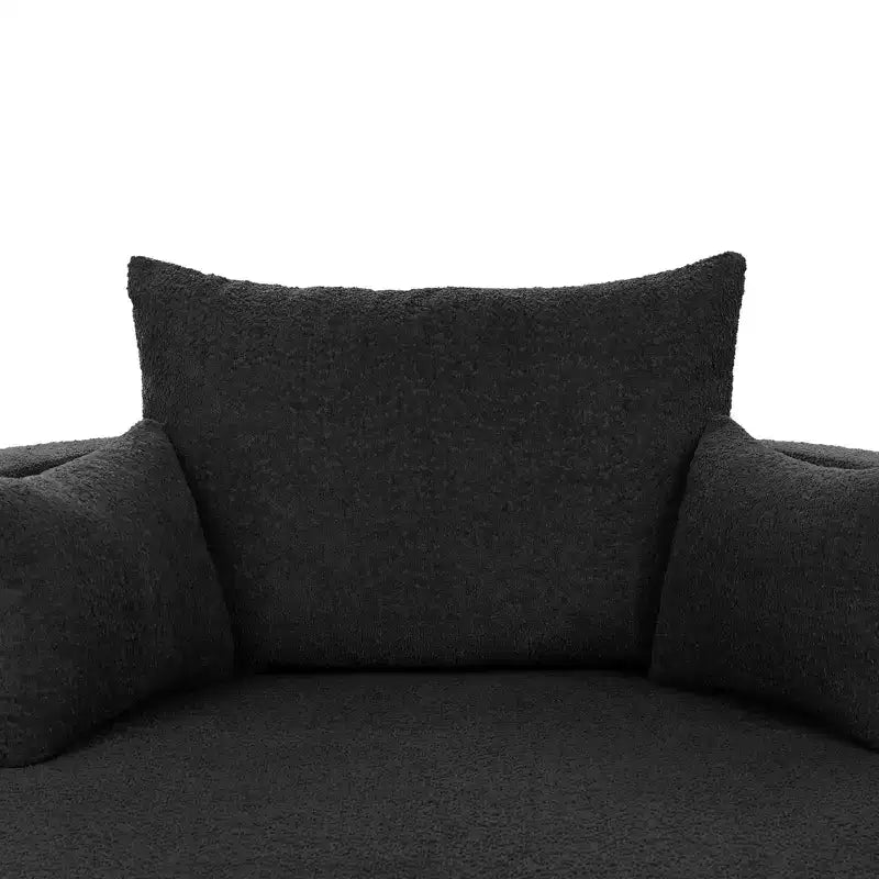 Merax 360 Swivel Oversized Round Accent Chair with Removable Pillows