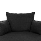 Merax 360 Swivel Oversized Round Accent Chair with Removable Pillows