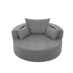 Merax 360 Swivel Oversized Round Accent Chair with Removable Pillows