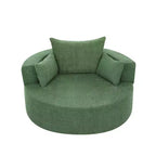 Merax 360 Swivel Oversized Round Accent Chair with Removable Pillows