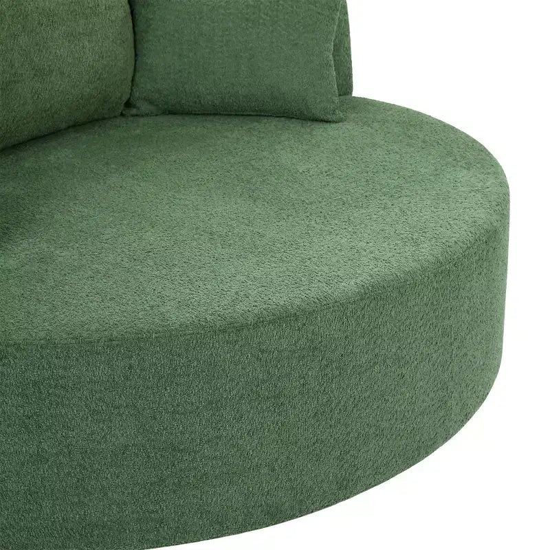 Merax 360 Swivel Oversized Round Accent Chair with Removable Pillows