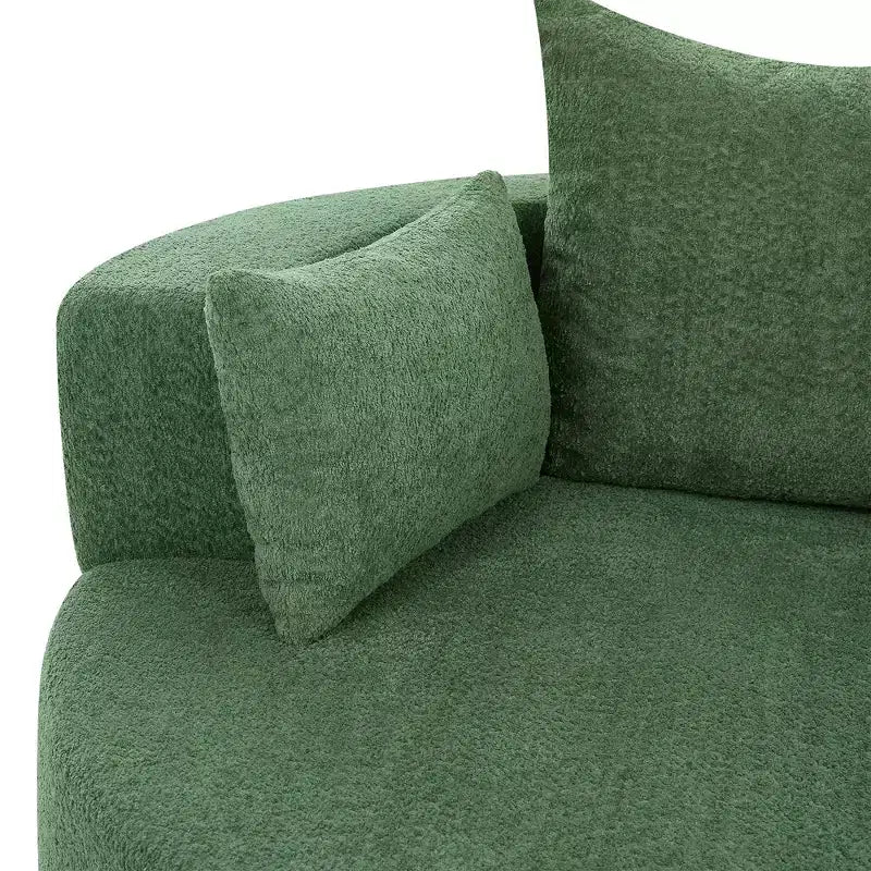 Merax 360 Swivel Oversized Round Accent Chair with Removable Pillows