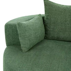 Merax 360 Swivel Oversized Round Accent Chair with Removable Pillows