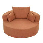 Merax 360 Swivel Oversized Round Accent Chair with Removable Pillows
