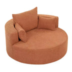 Merax 360 Swivel Oversized Round Accent Chair with Removable Pillows