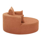 Merax 360 Swivel Oversized Round Accent Chair with Removable Pillows