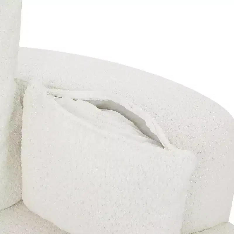 Merax 360 Swivel Oversized Round Accent Chair with Removable Pillows