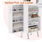 Nail Desk with Dust Collector, 42.5 inch Manicure Table with Storage for Nail Techs, Beauty Salon Workstation