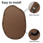 GDFStudio Grant Modern Wooden Decorative Irregular Wavy Wall Mirror
