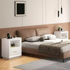 Heynemo Nightstand with Charging Station: Bedside Table with Spacious Drawer, 2 Outlets USB Type-C, Drawer Storage Cabinet for Bedroom Dorm