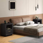 Heynemo Nightstand with Charging Station: Bedside Table with Spacious Drawer, 2 Outlets USB Type-C, Drawer Storage Cabinet for Bedroom Dorm