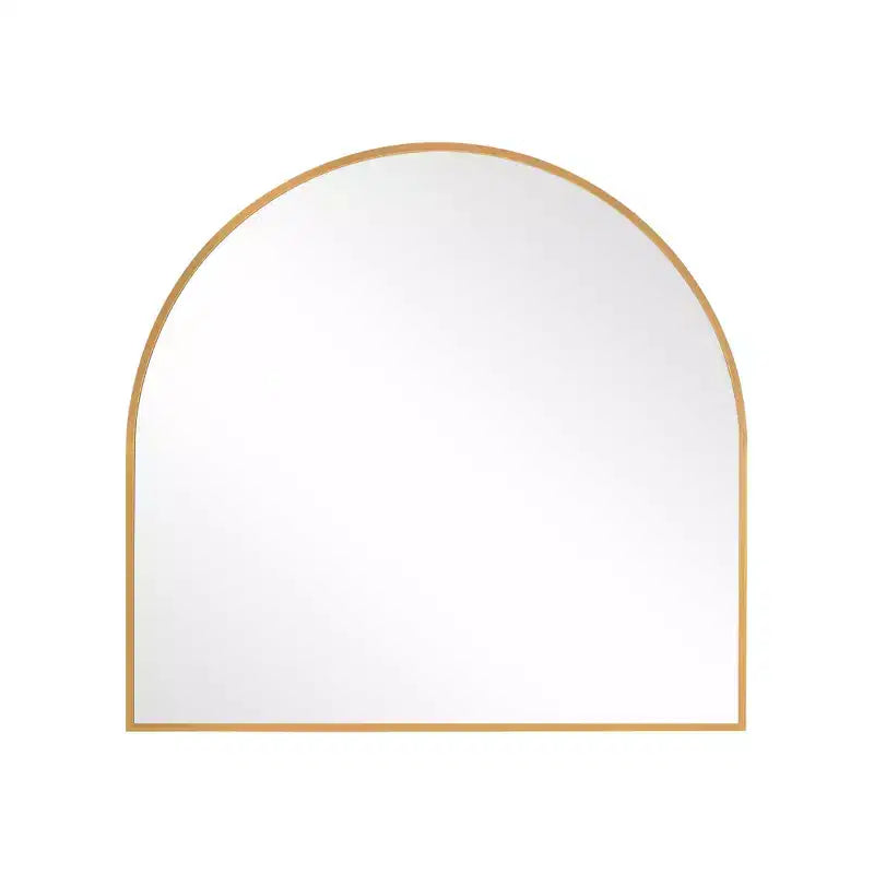HomeRoots 29 Gold Metal Arch Framed Accent Mirror