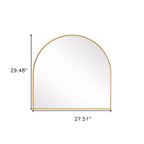 HomeRoots 29 Gold Metal Arch Framed Accent Mirror