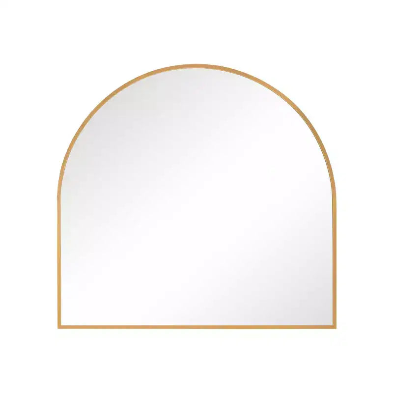 HomeRoots 29 Gold Metal Arch Framed Accent Mirror