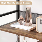 Bookshelf with Doors Industrial Bookcase Open Storage Shelf 70.87 Tall Bookshelves Rustic Display Rack Cabinet for Bedroom, Living Room.