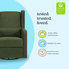 Carter's by daVinci Arlo Recliner and Swivel Glider | Water Repellent & Stain Resistant Fabric