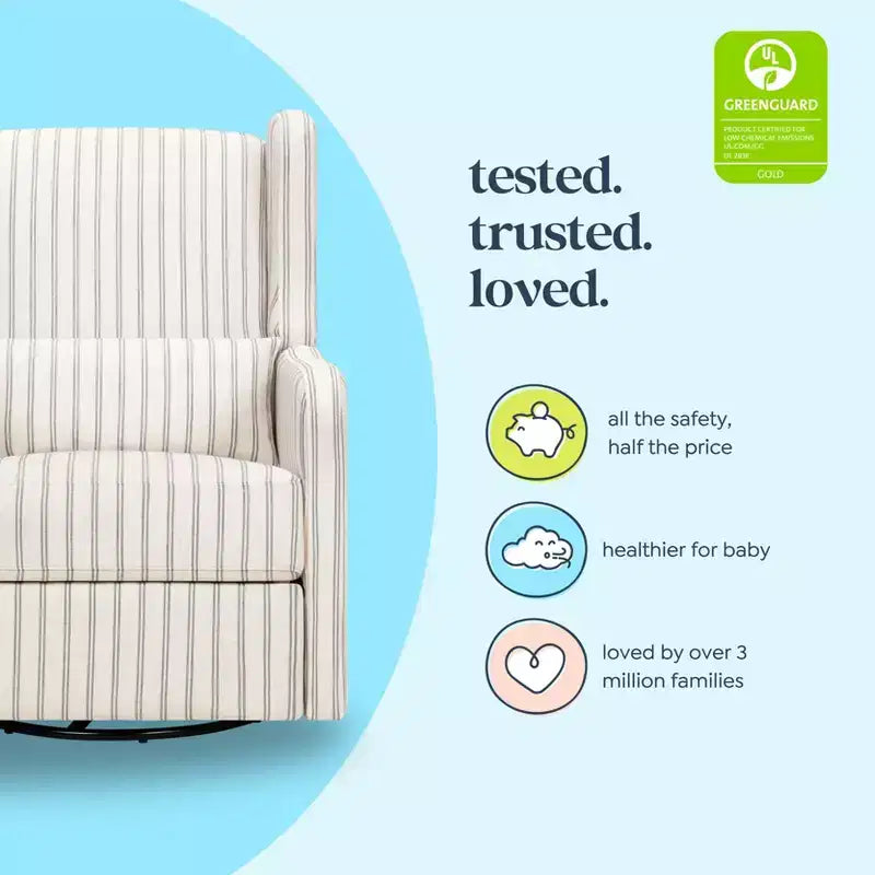 Carter's by daVinci Arlo Recliner and Swivel Glider | Water Repellent & Stain Resistant Fabric