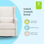 Carter's by daVinci Arlo Recliner and Swivel Glider | Water Repellent & Stain Resistant Fabric