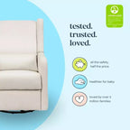 Carter's by daVinci Arlo Recliner and Swivel Glider | Water Repellent & Stain Resistant Fabric