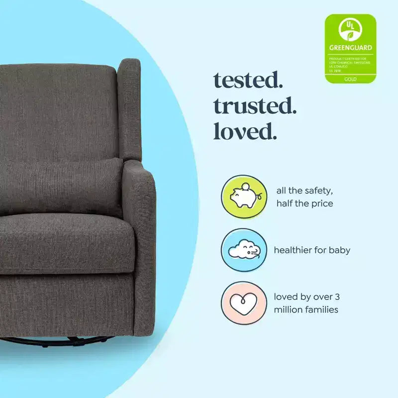 Carter's by daVinci Arlo Recliner and Swivel Glider | Water Repellent & Stain Resistant Fabric