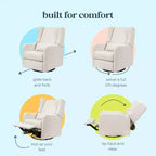 Carter's by daVinci Arlo Recliner and Swivel Glider | Water Repellent & Stain Resistant Fabric