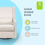Carter's by daVinci Arlo Recliner and Swivel Glider | Water Repellent & Stain Resistant Fabric