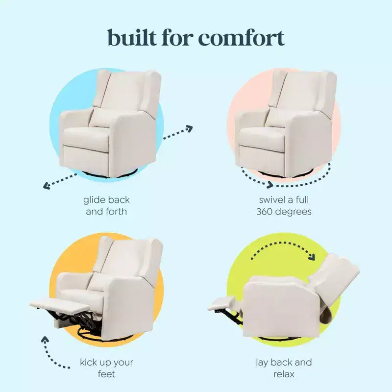 Carter's by daVinci Arlo Recliner and Swivel Glider | Water Repellent & Stain Resistant Fabric