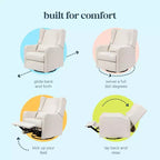 Carter's by daVinci Arlo Recliner and Swivel Glider | Water Repellent & Stain Resistant Fabric