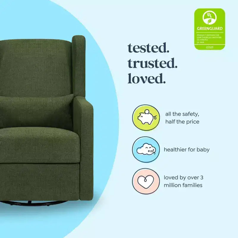 Carter's by daVinci Arlo Recliner and Swivel Glider | Water Repellent & Stain Resistant Fabric