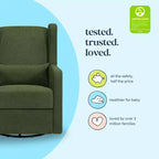 Carter's by daVinci Arlo Recliner and Swivel Glider | Water Repellent & Stain Resistant Fabric