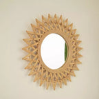 GDFStudio Solana Farmhouse Bamboo Wall Mirror