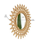 GDFStudio Solana Farmhouse Bamboo Wall Mirror