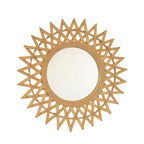 GDFStudio Solana Farmhouse Bamboo Wall Mirror