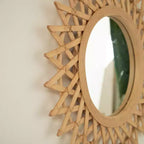 GDFStudio Solana Farmhouse Bamboo Wall Mirror