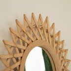 GDFStudio Solana Farmhouse Bamboo Wall Mirror