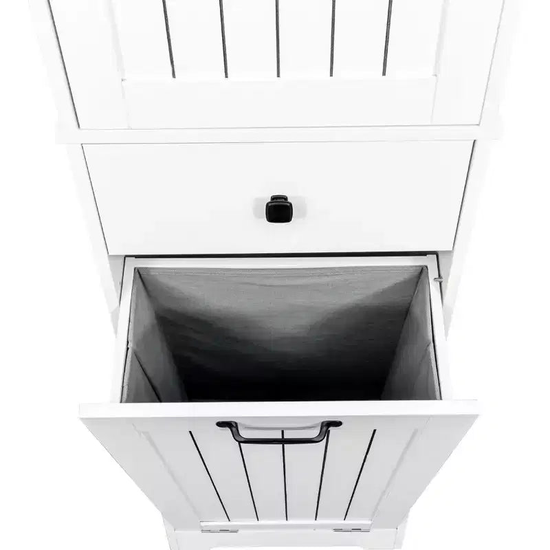 Laundry Cabinet ,with 1 Storage cabinet and 1 Drawer - White