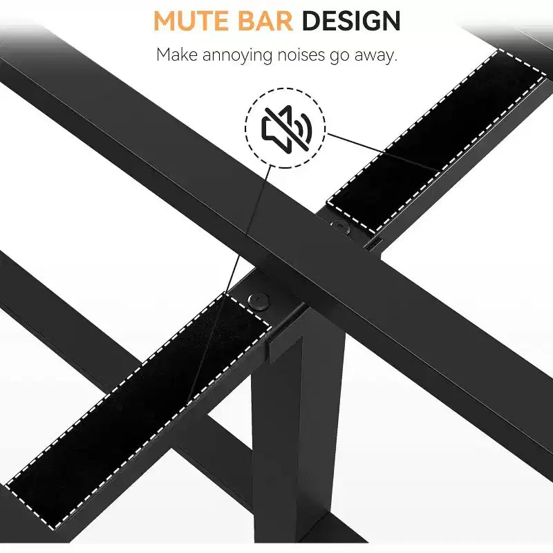 Metal Platform Bed Frame with Rattan Headboard and Footboard, Quiet, Sturdy Slats, Under-Bed Storage, Child and Pet Safe, No Box Spring Required