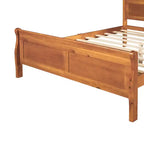Wood Platform Bed, Wood Bed Frame with Headboard and Footboard for Bedroom