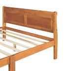 Wood Platform Bed, Wood Bed Frame with Headboard and Footboard for Bedroom