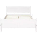 Wood Platform Bed, Wood Bed Frame with Headboard and Footboard for Bedroom