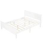 Wood Platform Bed, Wood Bed Frame with Headboard and Footboard for Bedroom