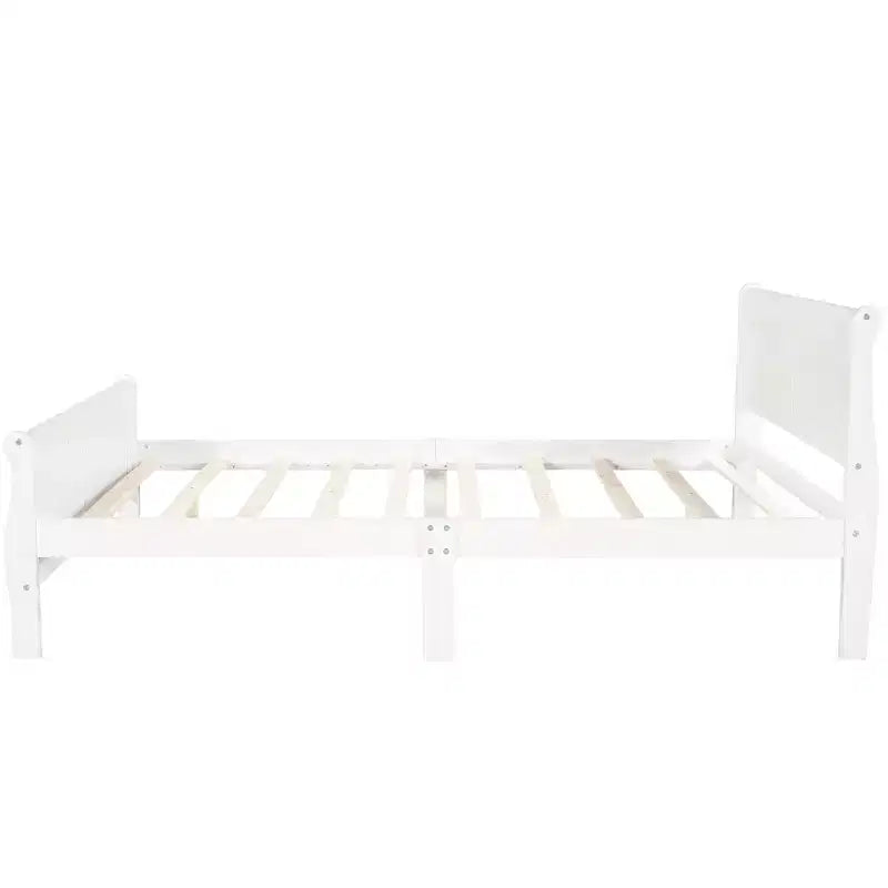 Wood Platform Bed, Wood Bed Frame with Headboard and Footboard for Bedroom