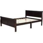 Wood Platform Bed, Wood Bed Frame with Headboard and Footboard for Bedroom