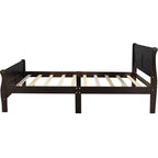 Wood Platform Bed, Wood Bed Frame with Headboard and Footboard for Bedroom