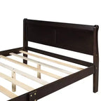 Wood Platform Bed, Wood Bed Frame with Headboard and Footboard for Bedroom