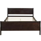 Wood Platform Bed, Wood Bed Frame with Headboard and Footboard for Bedroom