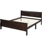Wood Platform Bed, Wood Bed Frame with Headboard and Footboard for Bedroom