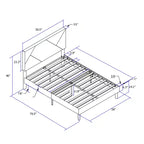 Bellemave Full Size Upholstered Platform Bed Frame with Headboard, Strong Wood Slat Support,No Box Spring Needed, Easy Assembly, Gray